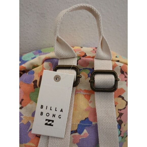 Billabong JABGQBMI Women's Purple Floral Mini Mama Canvas Backpack - Picture 3 of 10